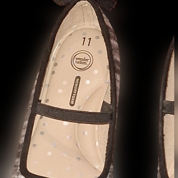 Girls size 11 plaid ballet flats dress shoes - Picture 4 of 6